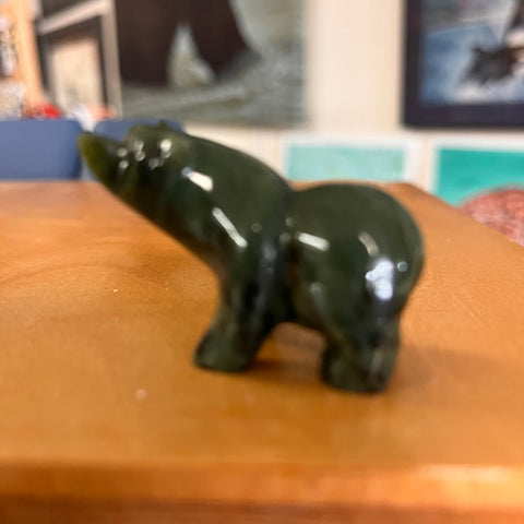 Jade Figurine - Polar Bear 1.5" x 1”