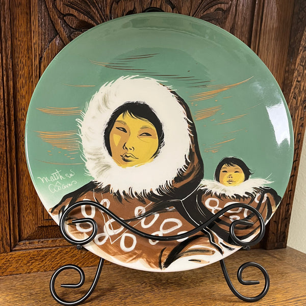 Matthew Adams Alaska Series Plate - Mother and Child