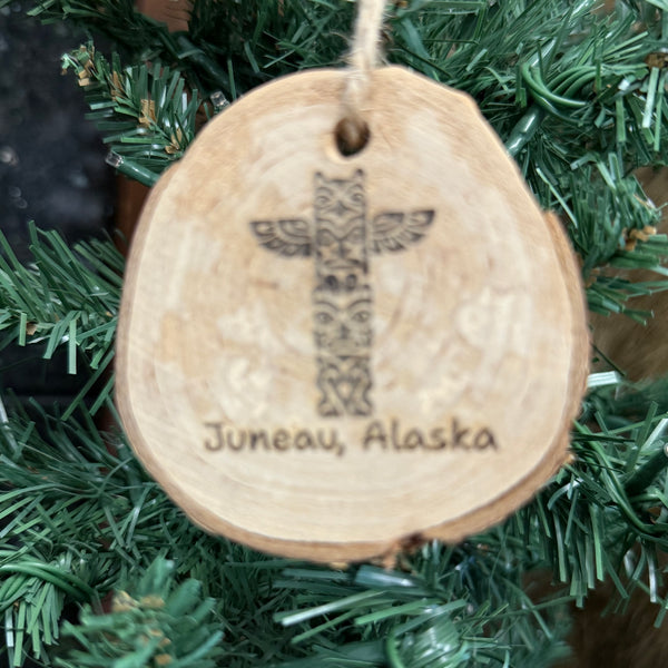 Handmade Alaska Wood Ornament – Totem