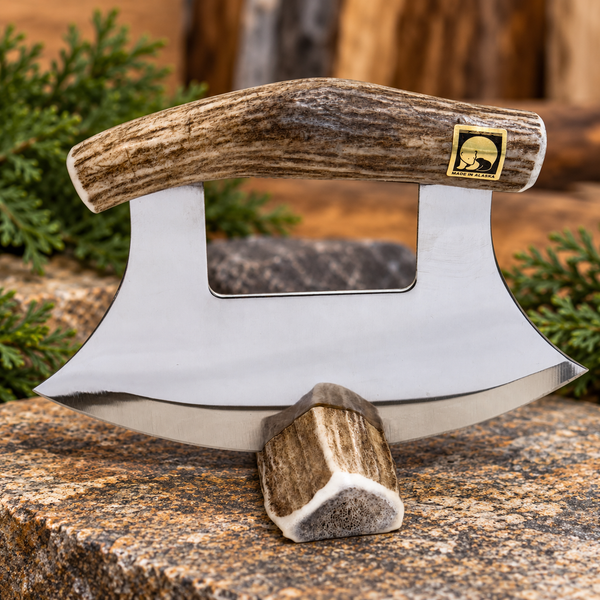 Handmade Alaska Ulu Knife – Diamond Willow, Moose Antler or Elk Antler | Made in Juneau