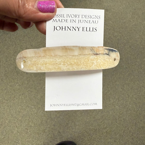 Fossilized Ivory Hair Barrette – Mariah