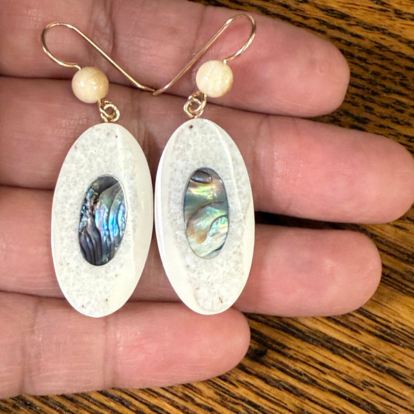 Fossilized Walrus Ivory Earrings