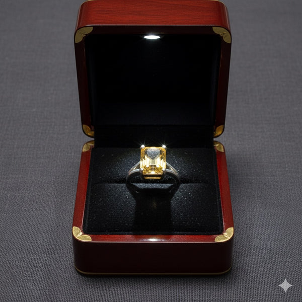 Citrine Statement Ring – Emerald Cut