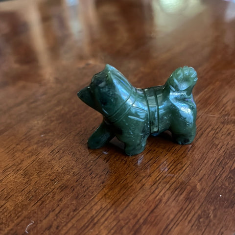 Jade Figurine - Husky Dog