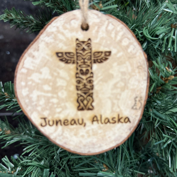 Handmade Alaska Wood Ornament – Totem