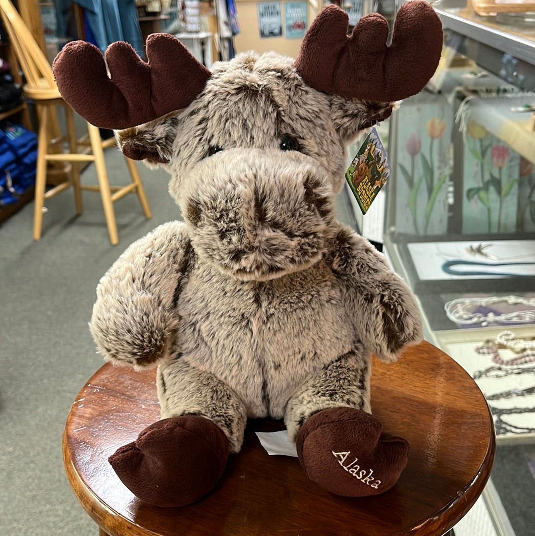 Plush 10” variegated moose