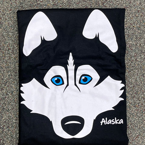 Adult T-shirt, reverse husky black