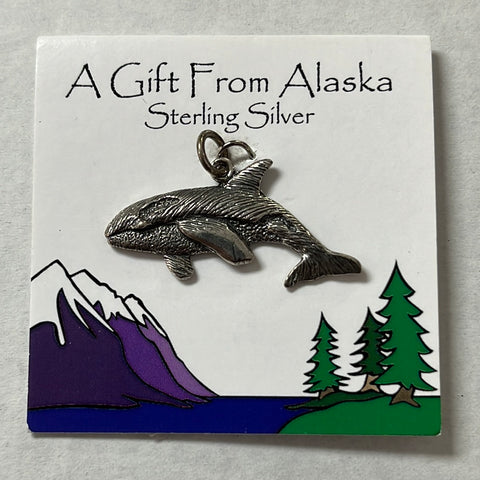 Sterling Silver Orca Whale Charm/Pendant