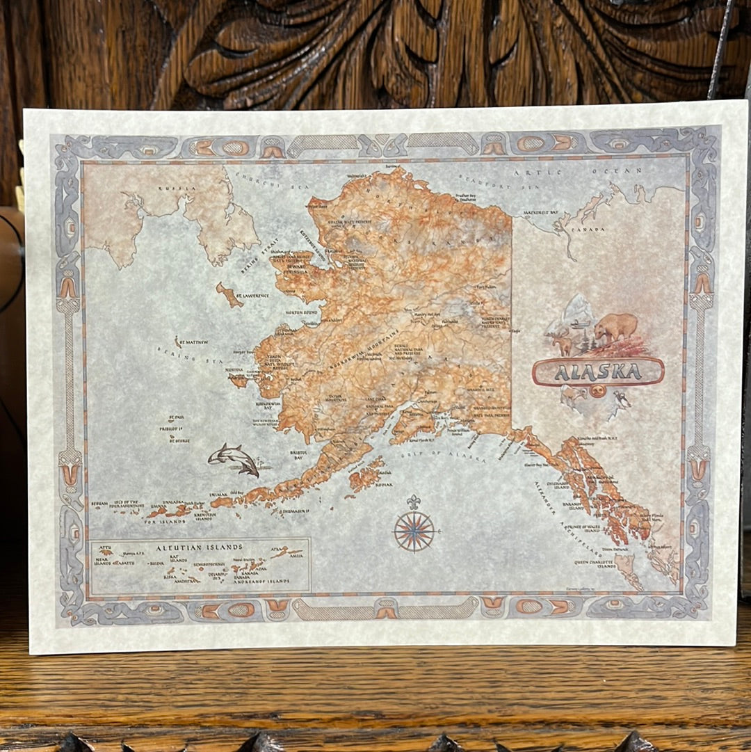 Alaska Map Card