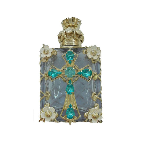 BLUE/ Christian CROSS Perfume Bottle/Holy Water Holder