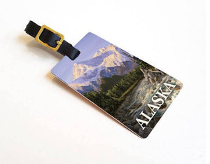 Alaska Luggage Tags with Denali Landscape Scenery