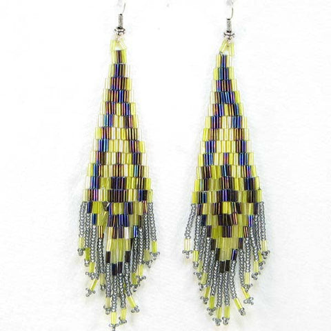 BEADED FRINGE EARRINGS