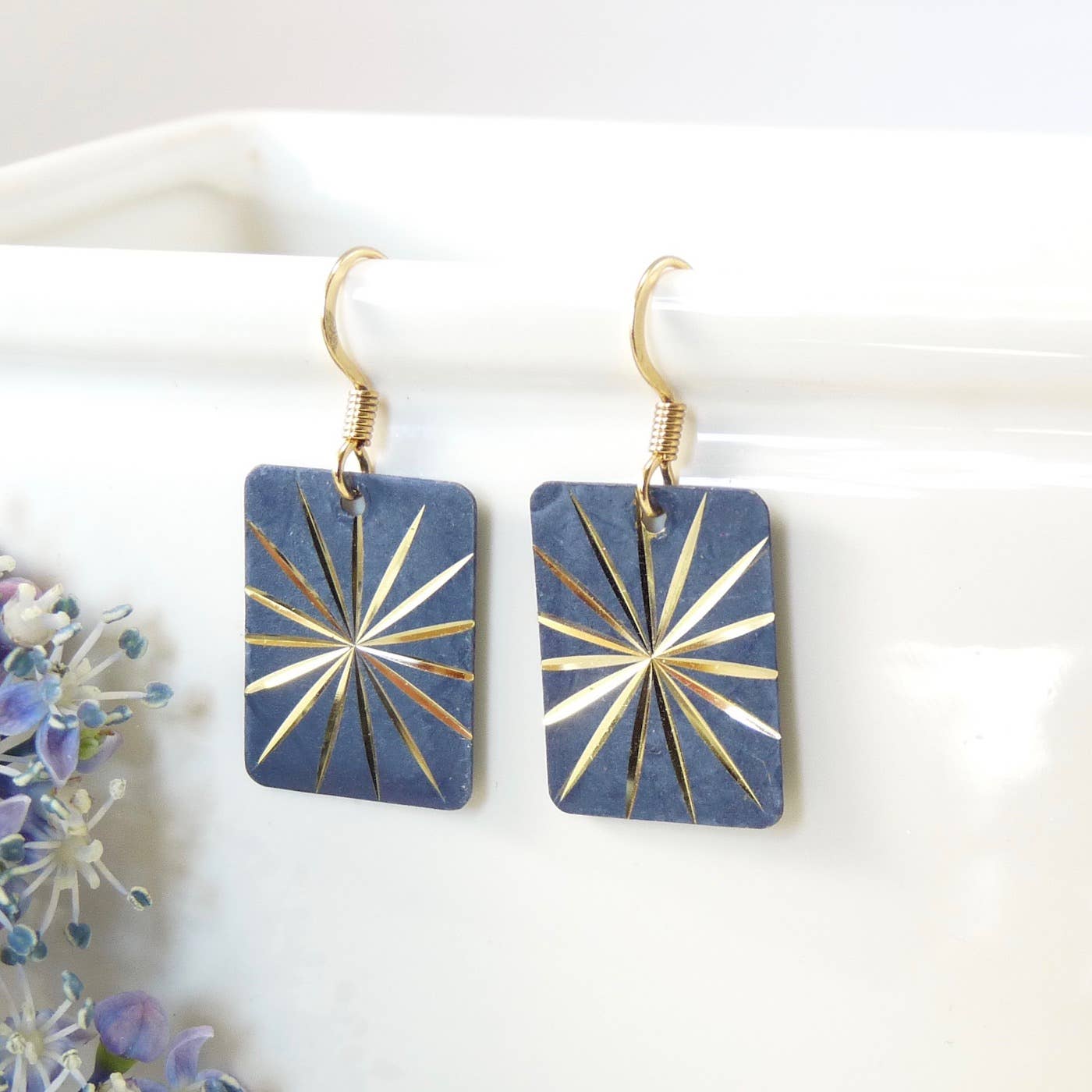 Patina Starburst Earrings - 6 Colors