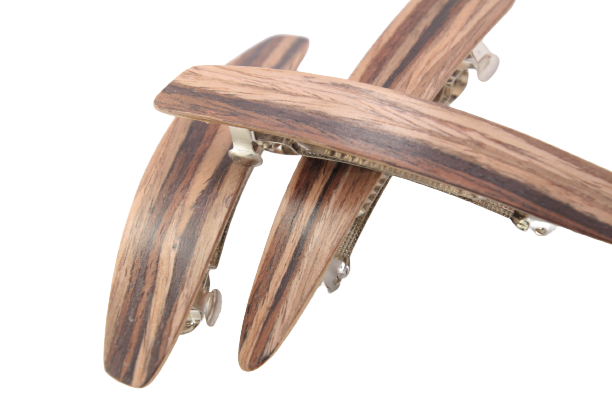 Haarspange aus Holz, normale Größe (83mm), "wilde Walnuss"