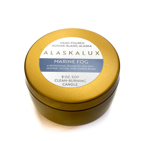 Alaskalux Marine Fog 8 Ounce Tin Soy Candle