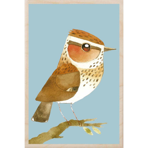 WOOD LARK wooden postcard Matt Sewell Birds™