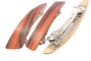 Haarspange aus Holz, normale Größe (83mm), "Palisander"
