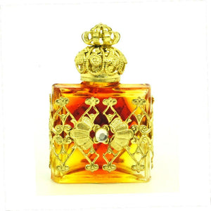 AMBER COLOR/Czech Victorian Style Decorative Perfume Bottle