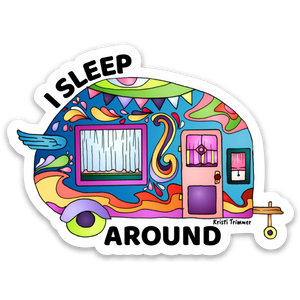 Camper - I Sleep Around Sticker