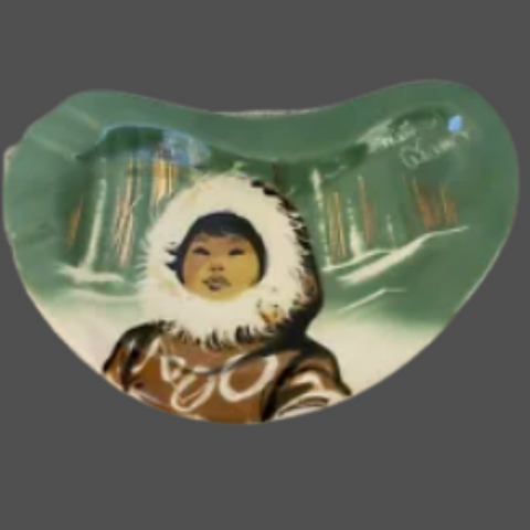 Matthew Adams Alaska Series Heart Shaped Ash Tray - Eskimo