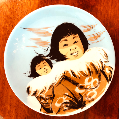 Matthew Adams Alaska Series Small Plate - Mother & Child
