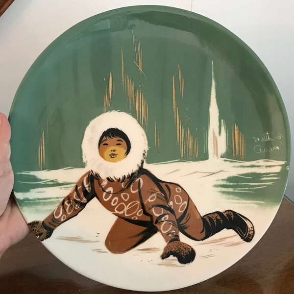 Matthew Adams Alaska Series Plate - Native Girl