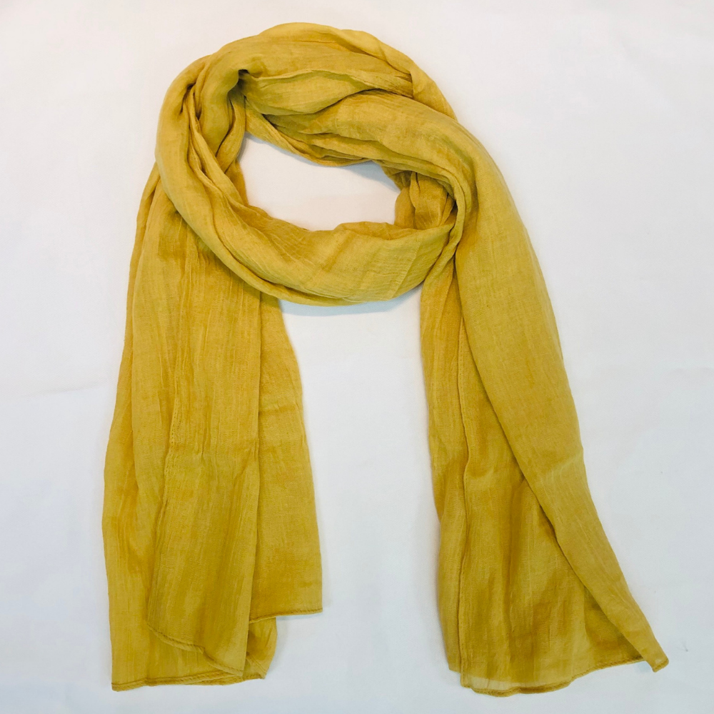 Soft Cotton Scarf - Yellow Gold
