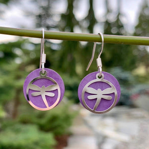 Patina Dragonfly Silver Earrings - 4 Colors