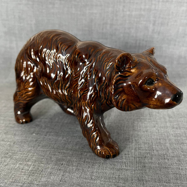 Porcelain Brown Bear Figurine