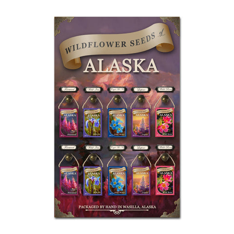 Alaskan Wildflower Seed Packets Display