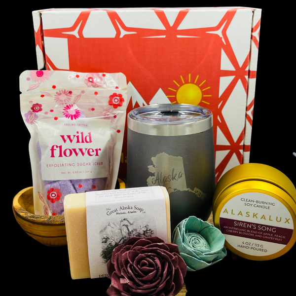 the alaska gift box wine tumbler gift set