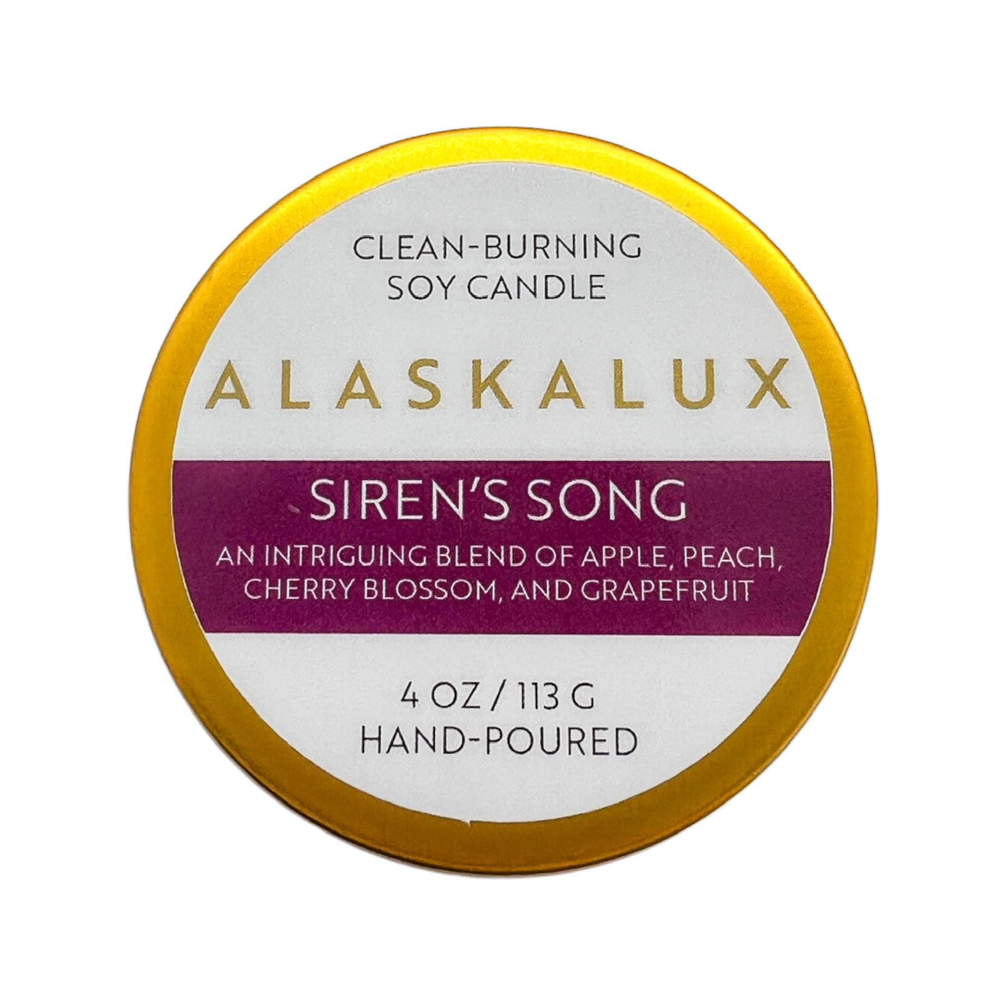 Alaskalux Siren's Song 4 Ounce Tin Soy Candle
