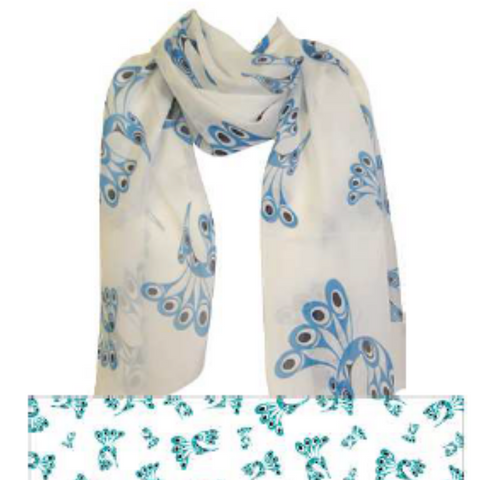 Chiffon Scarf - Dancing Hummingbird