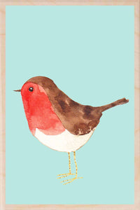 AMERICAN ROBIN wooden postcard Matt Sewell Birds™
