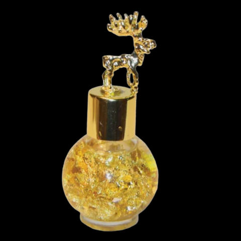 Gold Flakes in Glass Bottle