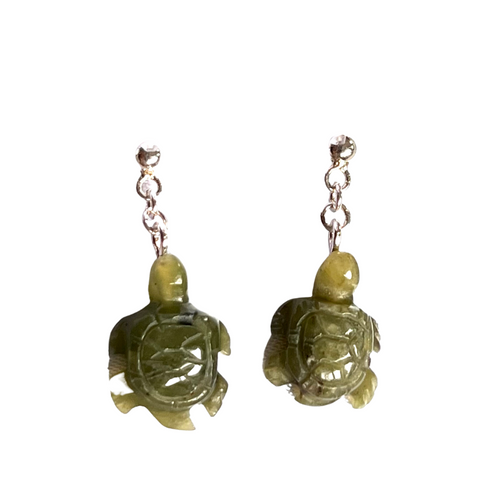 Jade Turtle Earrings