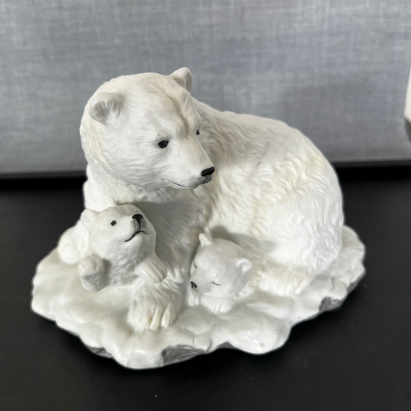 Polar Bear and Cubs Figurine