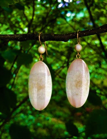 FOSSIL WALRUS IVORY EARRINGS